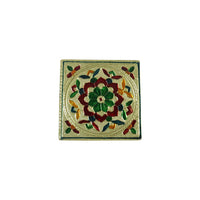 A child comfortably sitting on a low wooden chowki, demonstrating its multipurpose use as a small stool.
