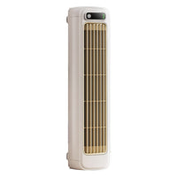 Rear view of portable air conditioning cooling fan with ventilation slots