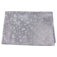 Premium quality silver gift wrapping paper sheets stacked neatly