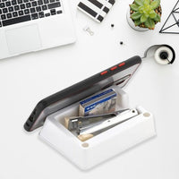 Plastic mobile phone stand holder set saving desk space