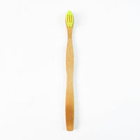 Biodegradable bamboo toothbrush for plastic-free dental hygiene