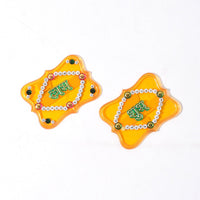Traditional Indian festive wall hangings with Shubh and Labh auspicious symbols