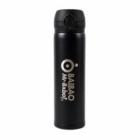 Stylish stainless steel flask for travel and outdoor use