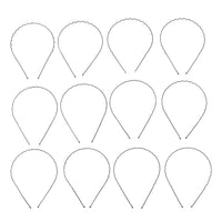 Classic wavy metal headband with rust-resistant coating