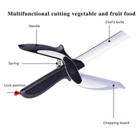 Preparing a salad with the efficient vegetable and fruit cutter.