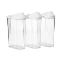 Durable plastic airtight containers with secure lids for kitchen essentials