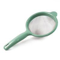 Multipurpose stainless-steel kitchen strainer for straining, sifting, and rinsing