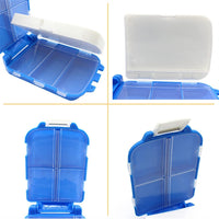 Compact snap-lock pill organizer box for travel