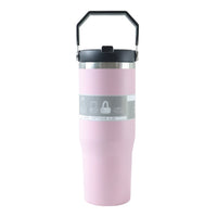 Travel mug featuring insulated design with ergonomic handle