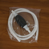 Hand squeeze bulb part of manual liquid transfer pump set