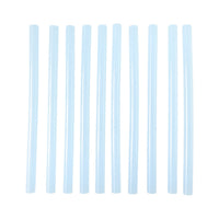 Clear hot glue sticks ready for DIY craft and repairs
