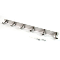 Stainless Steel Wall Mounted Coat 6 Hook Rack (32x3 / 1Pc)