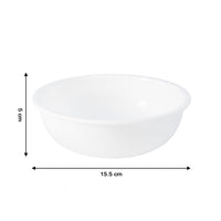 Deep round white plastic bowl ideal for serving and mixing