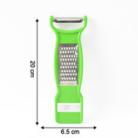 Ergonomic handle of the multi-functional vegetable and fruit peeler