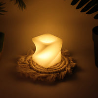 Square shaped LED tealight candles set with soft warm light for decor