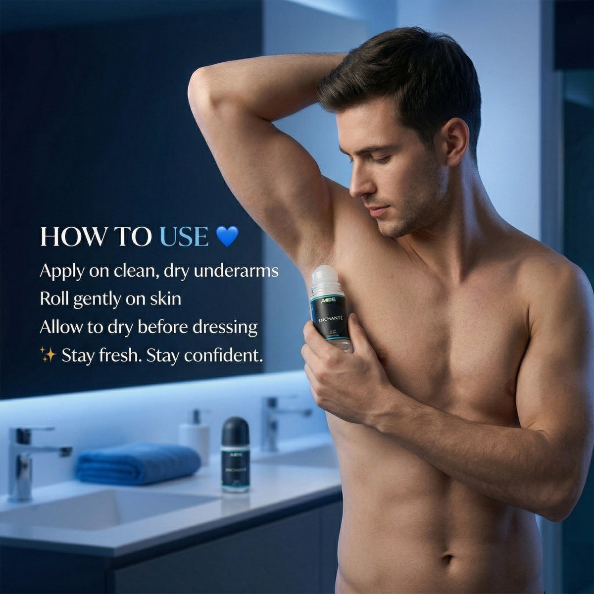 Long-lasting body fragrance roll-on deodorant for daily freshness
