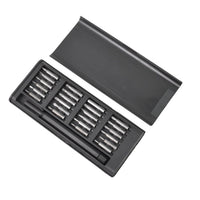 All components of the BoltForce magnetic screwdriver tool kit, including various bits and handle.
