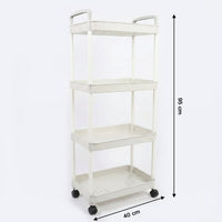 Kitchen rack trolley with mobility and stable design