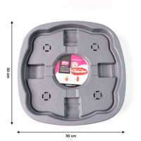 Side view of heavy duty gas cylinder trolley showing compact design