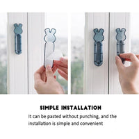 White door fitted with self-stick push pull helper door handle