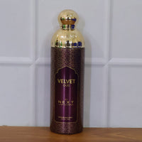 Luxury Velvet Oud body spray bottle with elegant finish