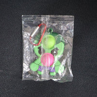 Silicone Pop It fidget toy with portable keychain clip for on-the-go use