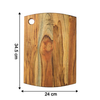 Versatile teak wood chopping board suitable for vegetables and meat