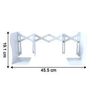 Iron desk book organizer with adjustable telescopic accordion feature