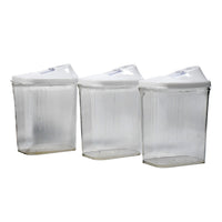 Lifestyle shot of the CookAura 3pc kitchen storage jars in a modern kitchen.
