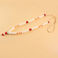 Handmade decorative pooja gajra garland with thread tie
