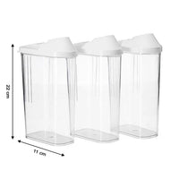 Premium set of three 1100 ML airtight kitchen storage containers