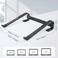 Sturdy metal laptop stand providing firm laptop support