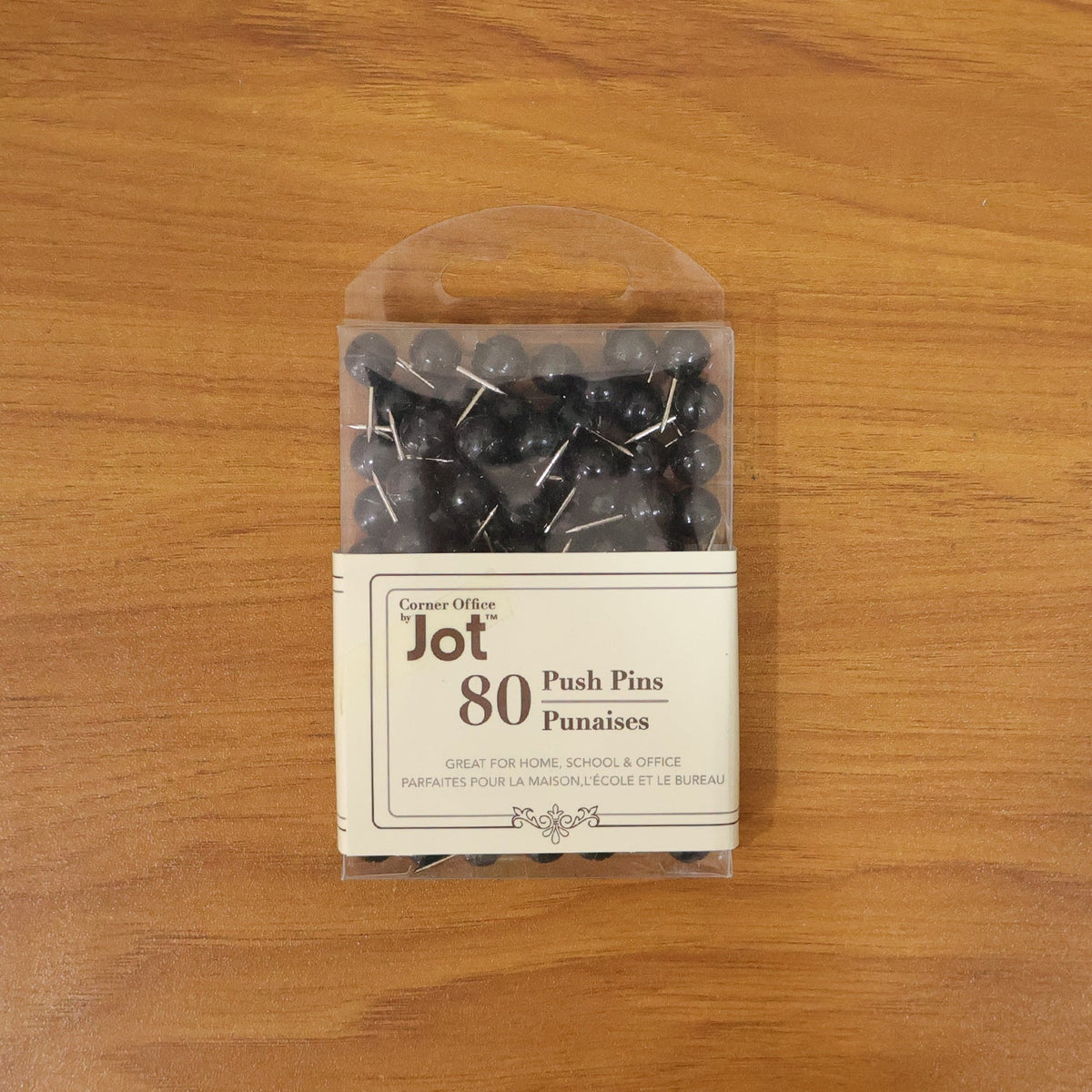 Durable round head push pins designed for repeated everyday office use