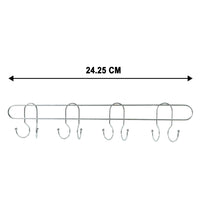 Multi-hook rack for towels, bags, keys, and household accessories
