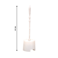Top-down view of the Pro Clean toilet cleaning brush neatly stored in its holder.