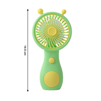 Cartoon themed portable handheld fan with USB recharge