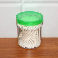Tulips 100-piece pack of hygienic paper-stick cotton swabs with branding.