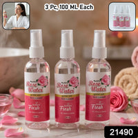 Water facial spray set of 3 in portable bottles