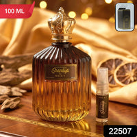 Stylish Next Shanaya Oud perfume bottle featuring a decorative crown cap.