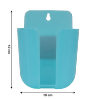 Detailed view of the integrated charging port on the wall phone stand.