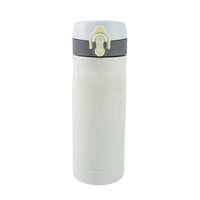 A child's hand holding the FitFuzion Kids Insulated Water Bottle, demonstrating its comfortable grip.