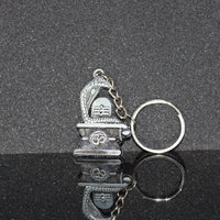 Antique finish Shivling and Trishul keychains for keys