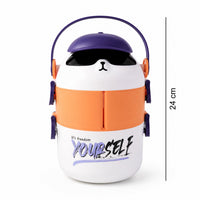 Double layer cartoon lunch box for kids