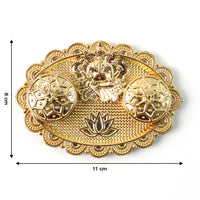 Ornate Ganesh embossed kumkum chopra suitable for daily worship and festive ceremonies