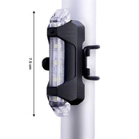 Waterproof USB rechargeable bicycle light enduring splashes highlights durability.