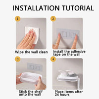 Space-saving kitchen cleaning combo set mounted on wall