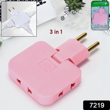 Hand holding the slim Foldable Wall Plug Adapter, showcasing its portable design for travel.