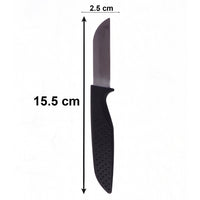 Close-up of sharp stainless steel blades in the 12-piece set