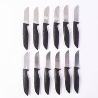Vegetable chopping knives with plastic ergonomic handles