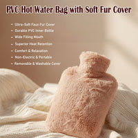 PVC hot water bag for winter warmth and pain comfort